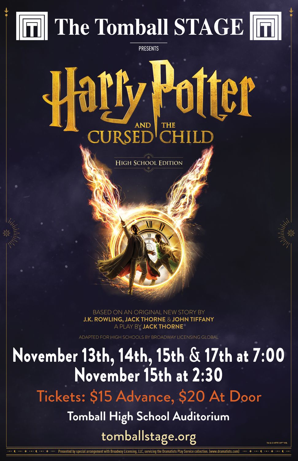 'Harry Potter and the Cursed Child' Cast Signed Poster