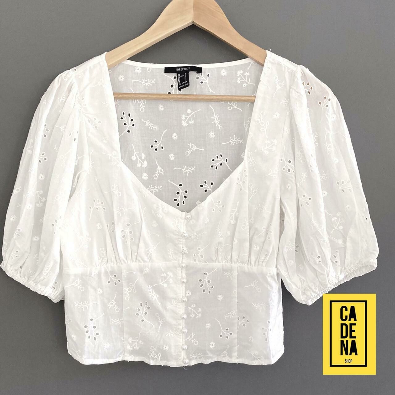 Blusa de hilo blanca