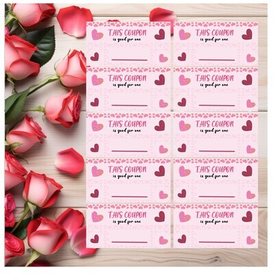 Valentines Day Blank Coupons