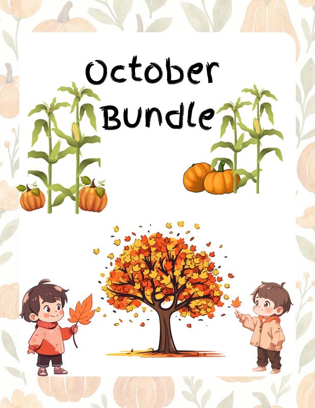 October Preschool &amp; Kindergarten Curriculum | Fall Worksheets, Activities, Printables for Homeschool