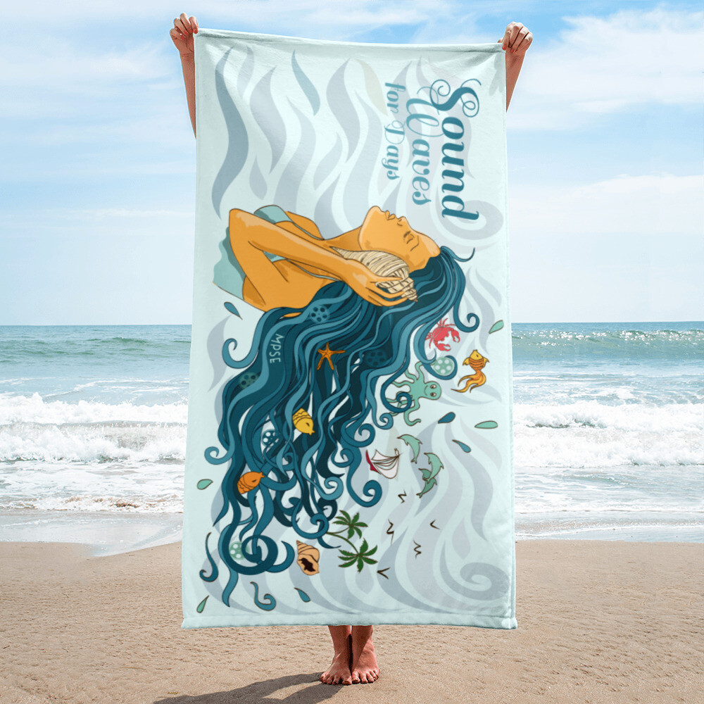 Sound Waves for Days Towel
