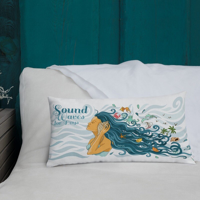 Sound Waves for Days Pillow