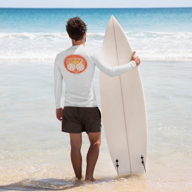 MPSE Waves Men&#39;s Rash Guard - White
