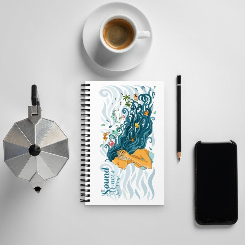 Sound Waves for Days Spiral Notebook