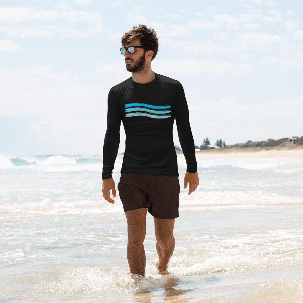 MPSE Waves Men&#39;s Rash Guard - Black, Size: XS