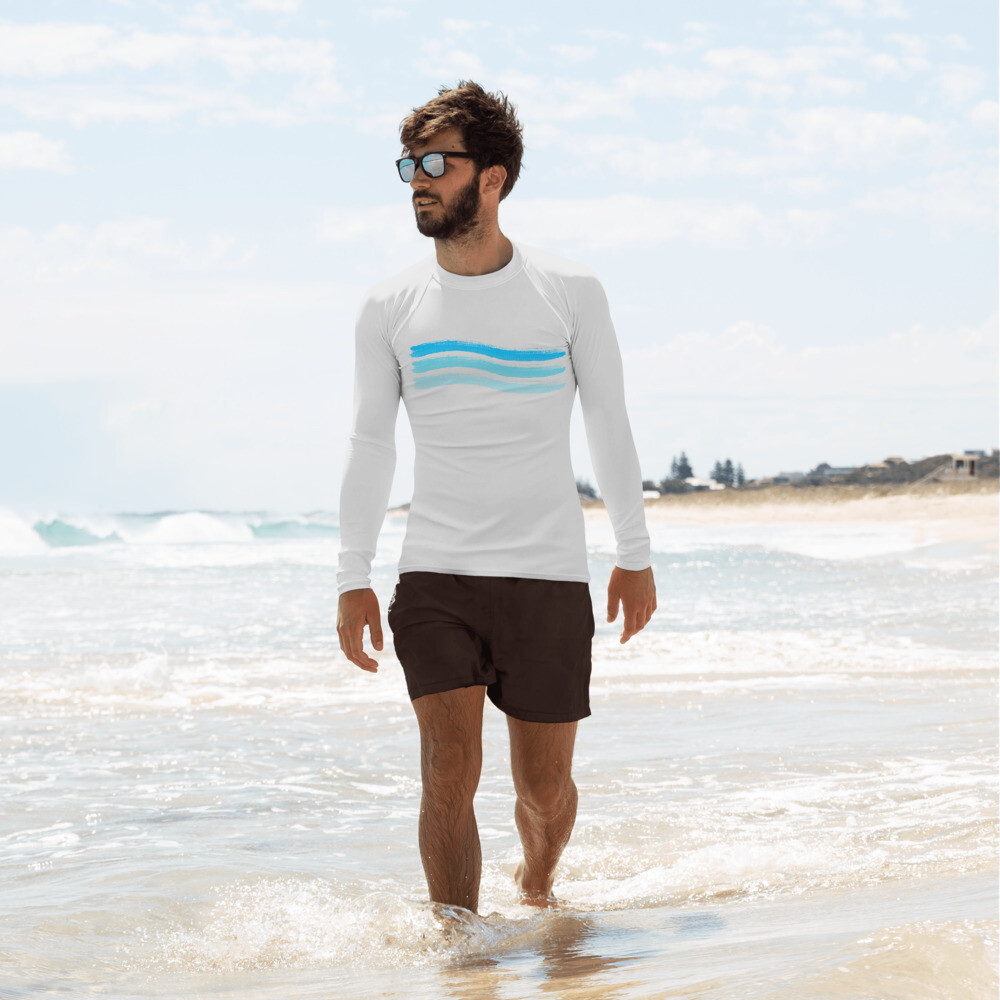 MPSE Waves Men&#39;s Rash Guard - White, Size: XS