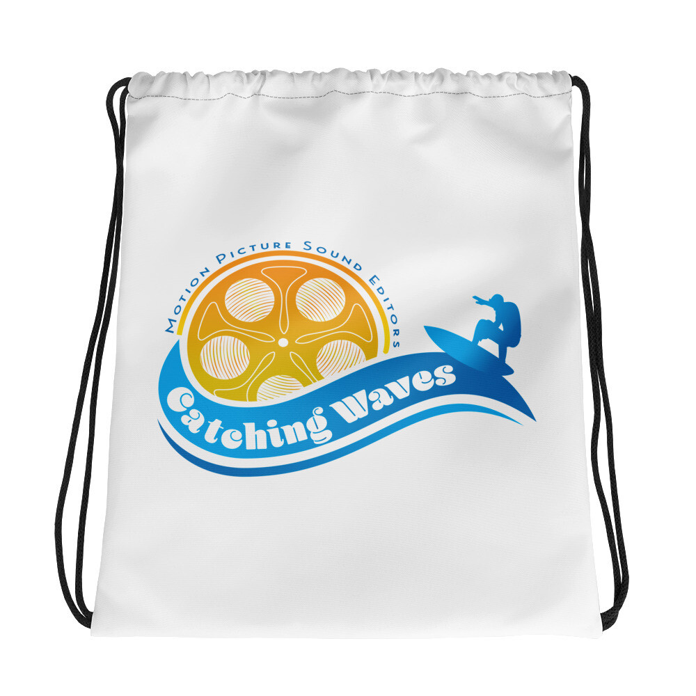 Catching Waves Drawstring Bag
