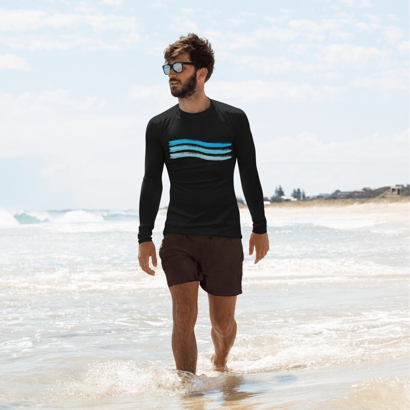 MPSE Waves Men&#39;s Rash Guard - Black