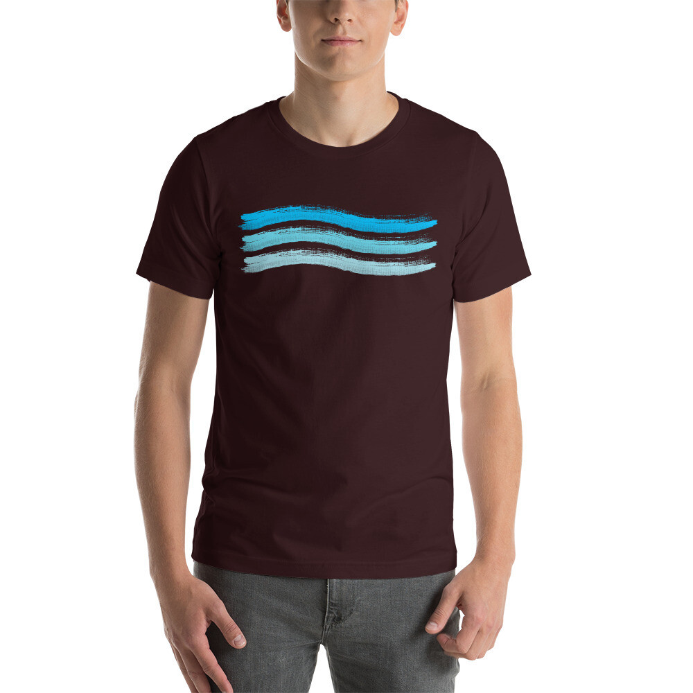 MPSE Waves Unisex T-Shirt, Color: Oxblood Black, Size: S