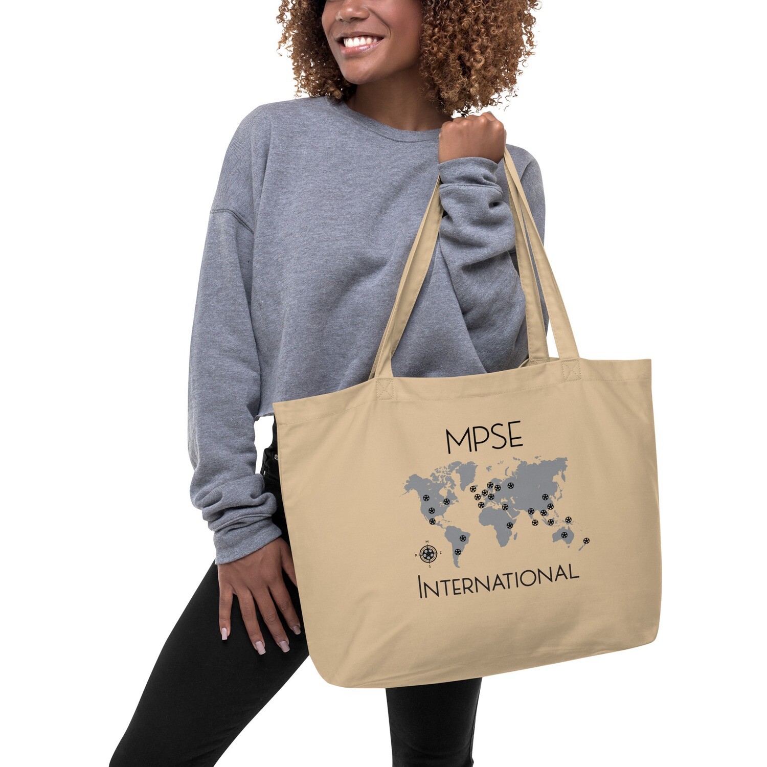 MPSE Int&#39;l Large organic tote bag Beige