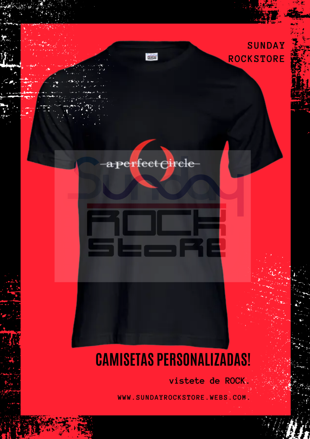 Camisetas. Bandas de Rock
