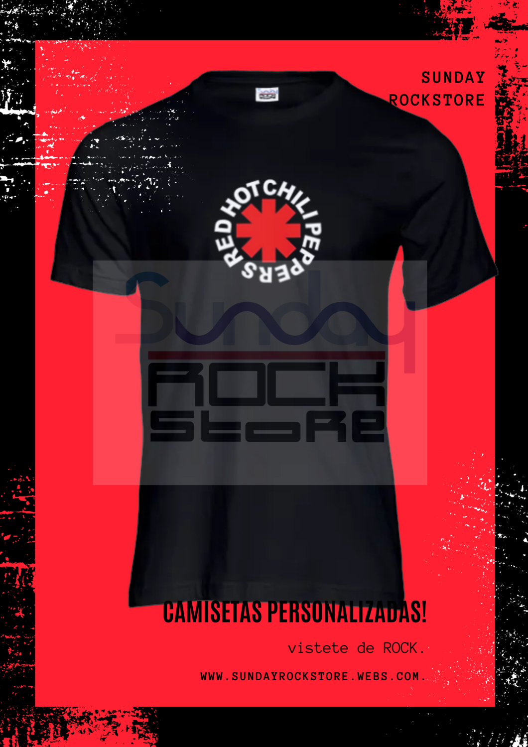 Camisetas. Bandas de Rock