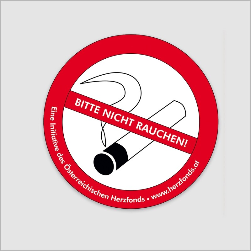 Aufkleber "rauchfrei"