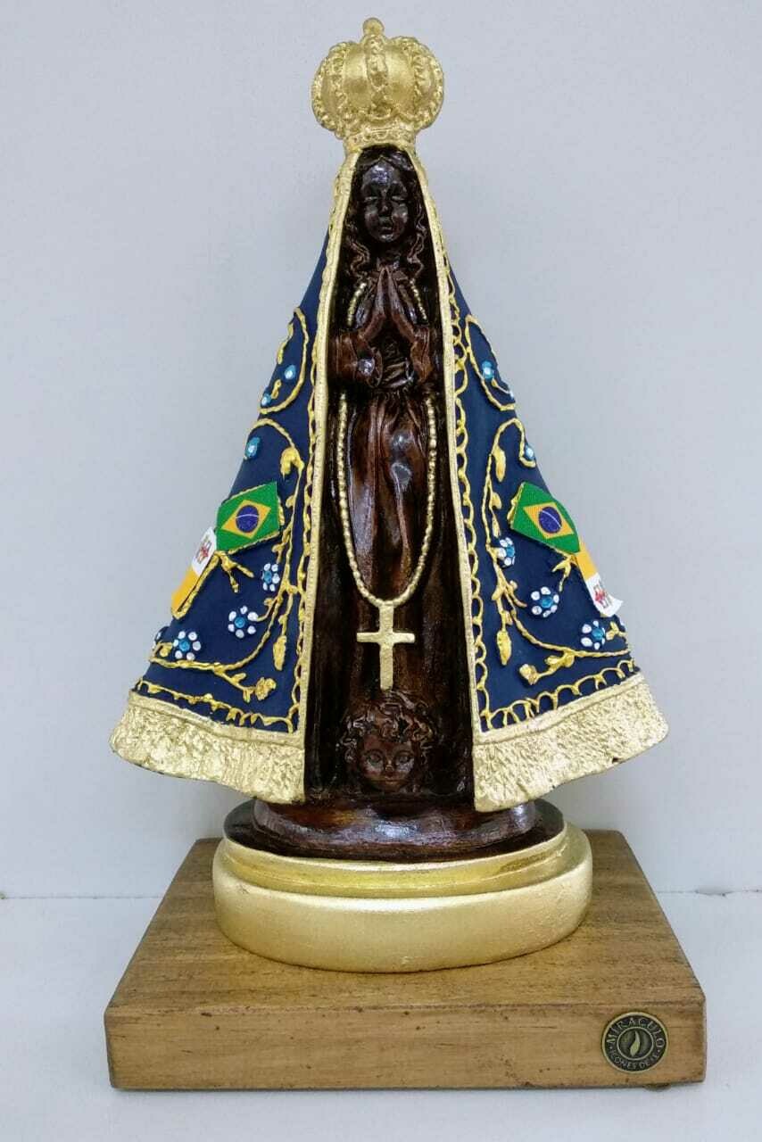 Nossa Senhora Aparecida (Gesso Base Madeira)