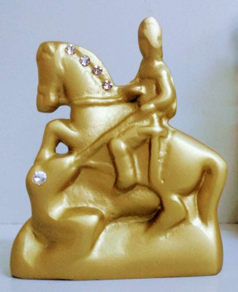 São Jorge (ALUMINIO + Cristais swarovski)