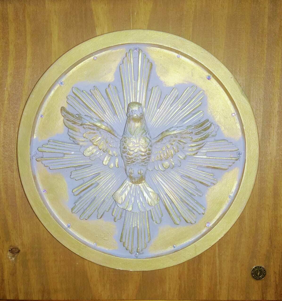 Quadro Espirito Santo (Gesso Base de Madeira)
