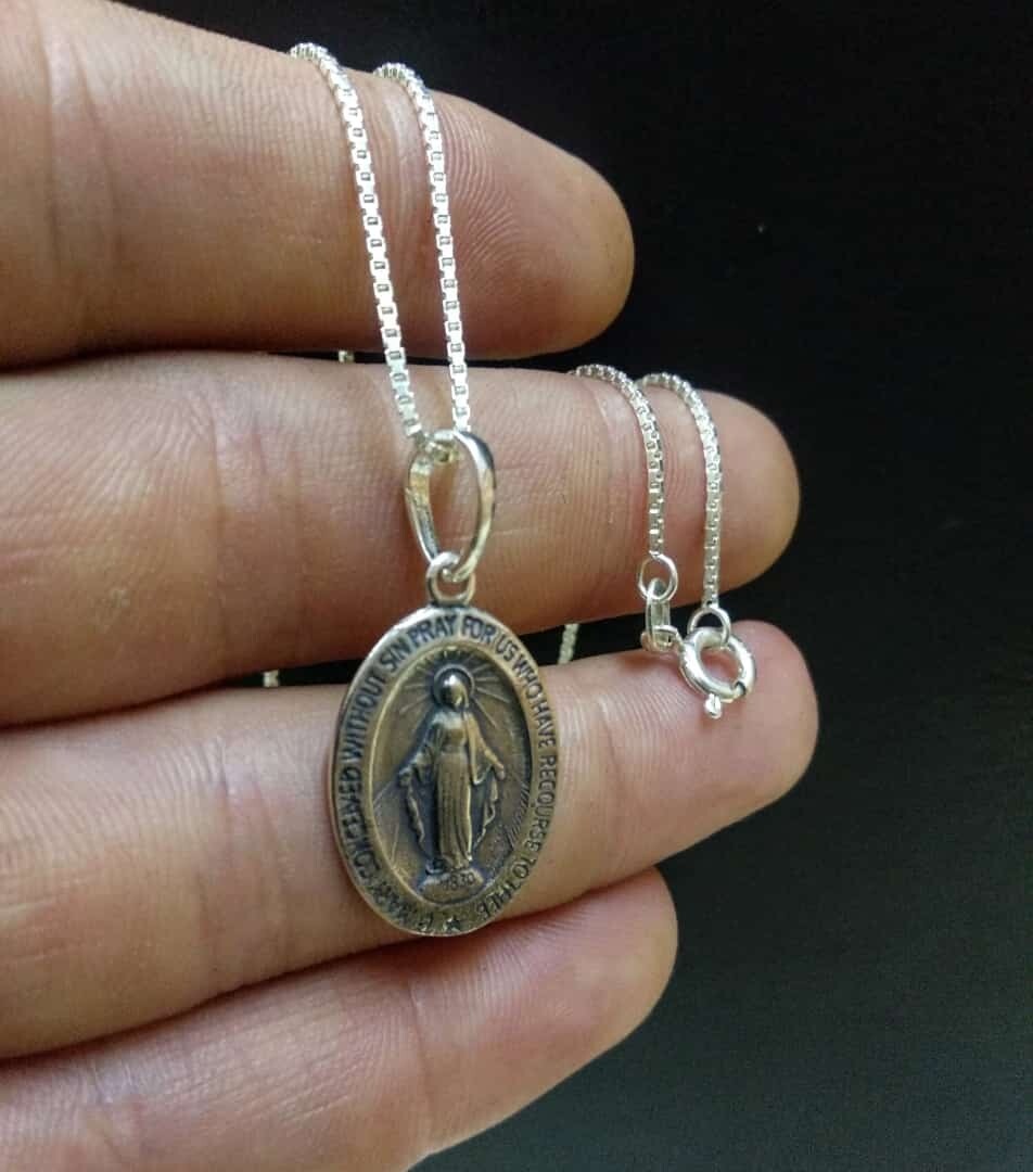 Gargantilha Nossa Senhora das Graças  ( PRATA 925 )