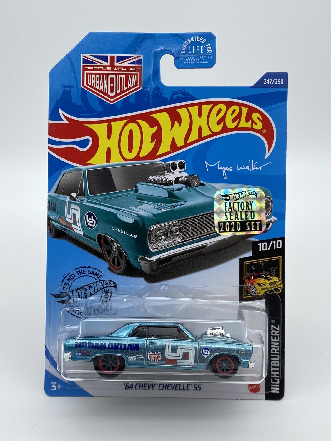 Hot Wheels 2020 HW Nightburnerz Super Treasure Hunt Blue '64 Chevy Chevelle SS