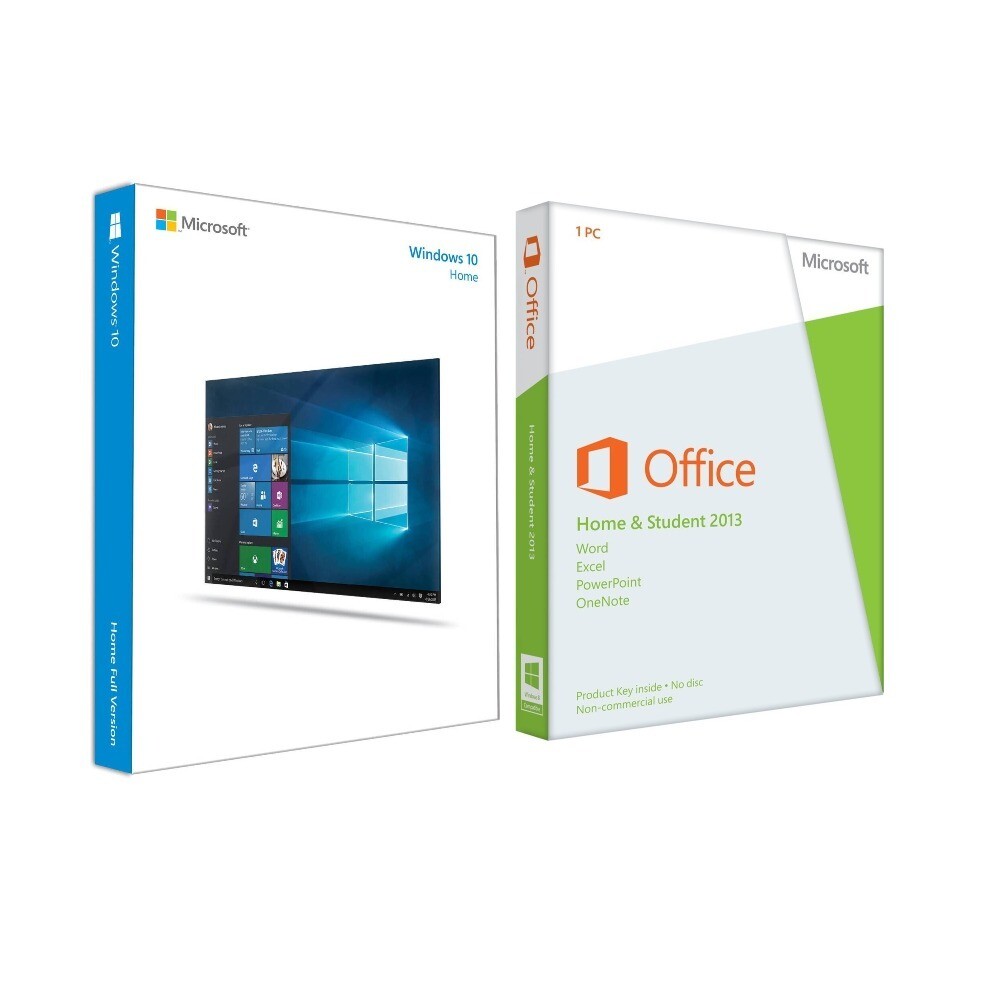 WINDOWS 10 HOME + MS OFFICE 2013 HOME AND STUDENT KOMBO