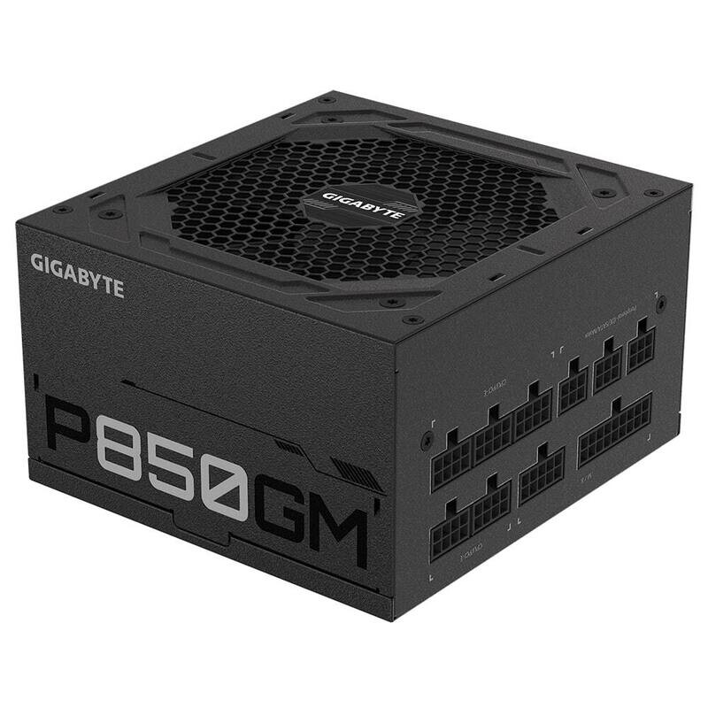 GIGABYTE P850GM Power Supply 850W, Modular, 80 PLUS Gold, Japanese capacitors, 120mm smart control fan, EU plug