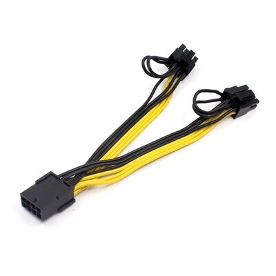 8 pin to Dual PCIe 8 Pin (6+2) Graphics Card PCI-E Cable