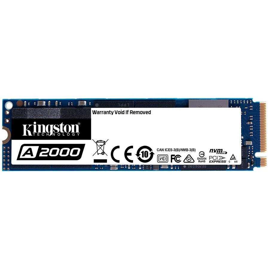 KINGSTON A2000 250GB SSD, M.2 2280, NVMe, Read/Write: 2000 / 1100 MB/s