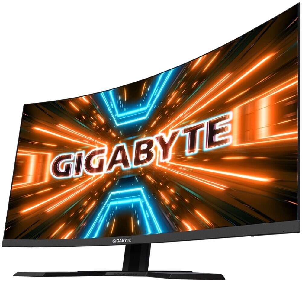GIGABYTE GAMING Monitor 31.5", VA Curved 1500R, QHD 2560x1440@165Hz, AMD FreeSync Premium Pro, Display HDR 400, 1ms (MPRT), 2xHDMI 2.0, 1xDP 1, 3xUSB 3.0, Height Adjustment