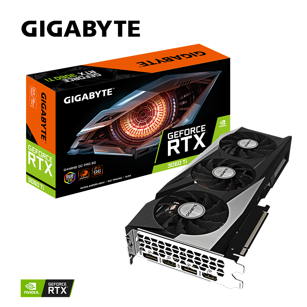 Gigabyte GeForce RTX 3060 Ti Gaming OC Pro 8G LHR, 8192 MB GDDR6