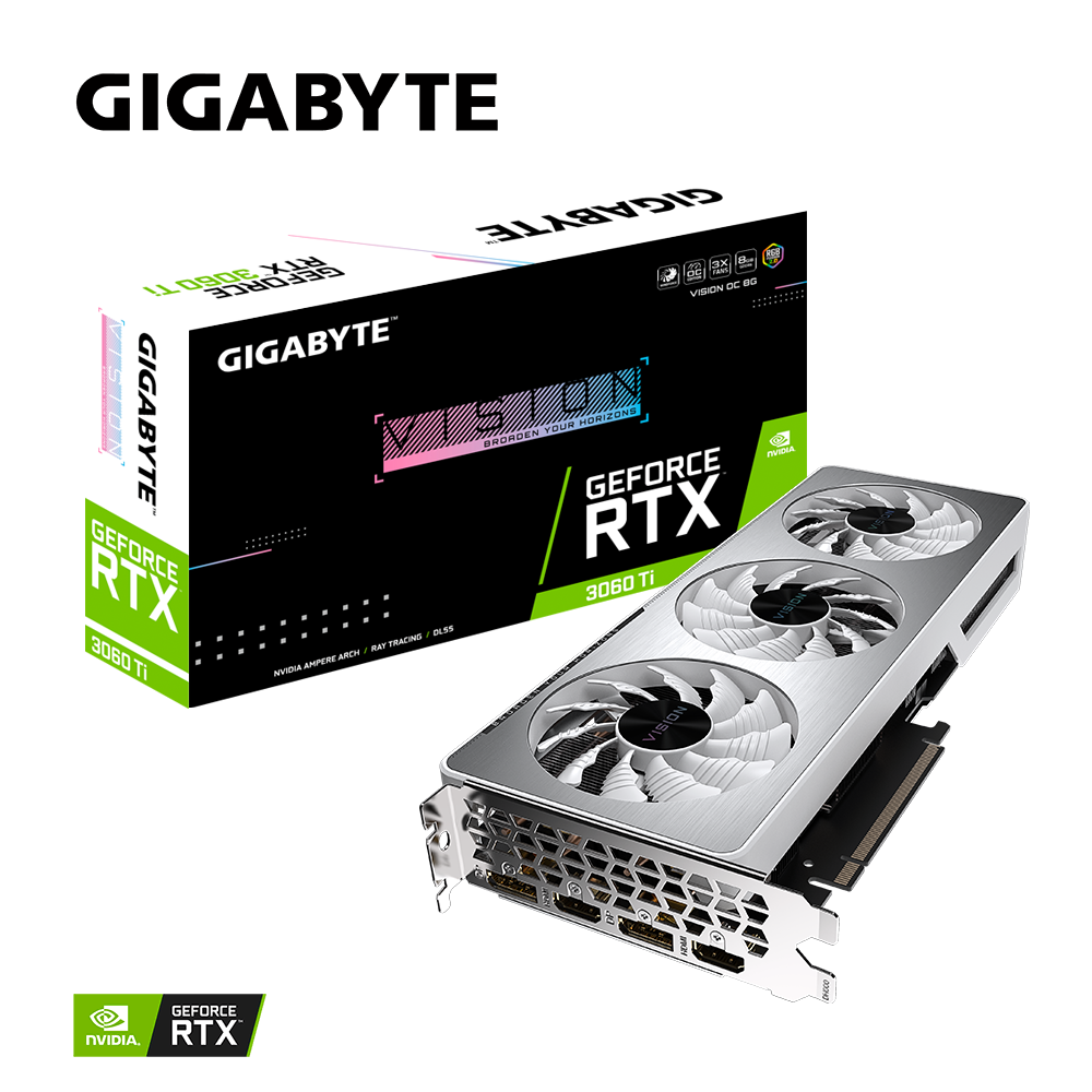 Gigabyte GeForce RTX 3060 Ti Vision OC 8G LHR, 8GB GDDR6