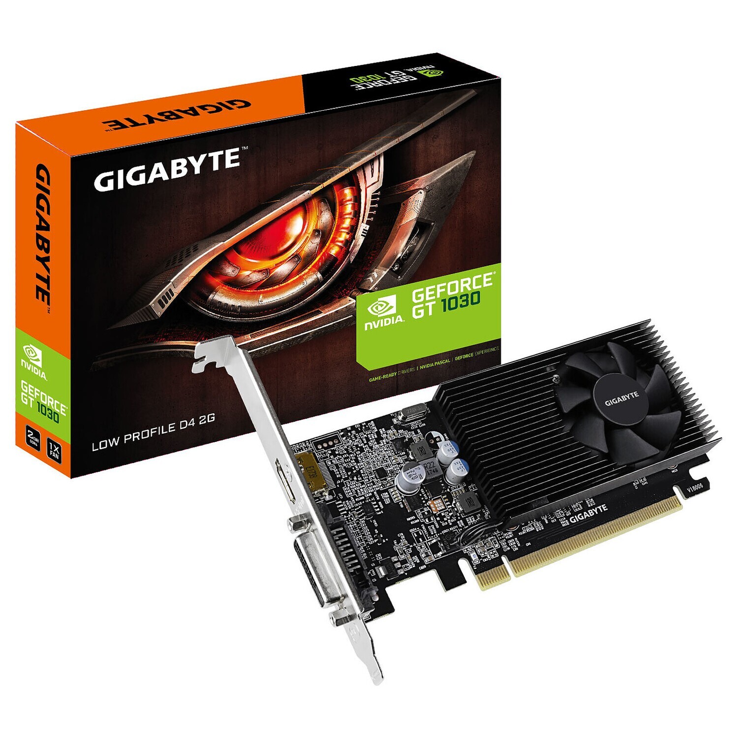 Gigabyte GeForce GT 1030 Low Profile D4 2G, 2048 MB DDR4