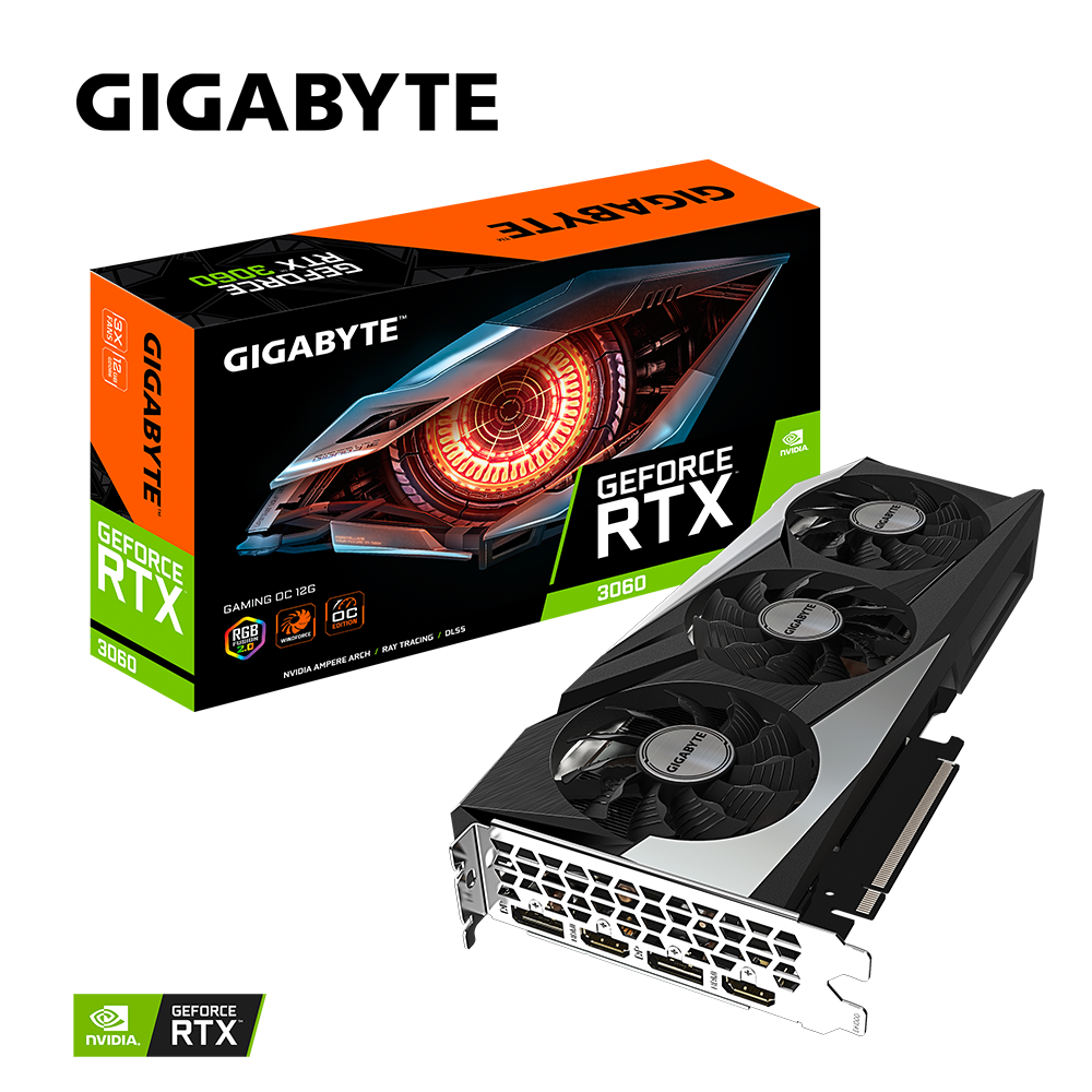 Gigabyte GeForce RTX 3060 Gaming OC 12G, 12GB GDDR6