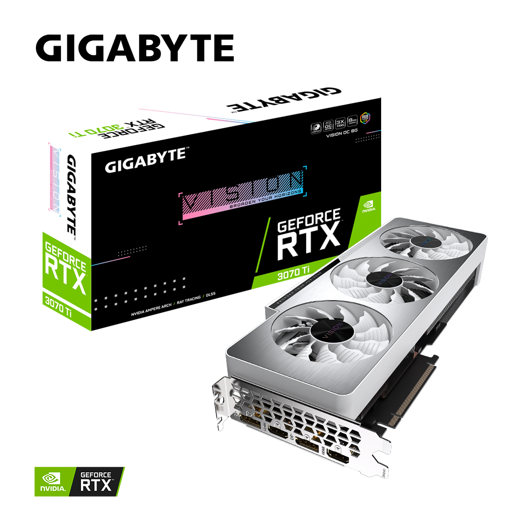 Gigabyte GeForce RTX 3070 Ti Vision OC 8G LHR, 8192MB GDDR6X