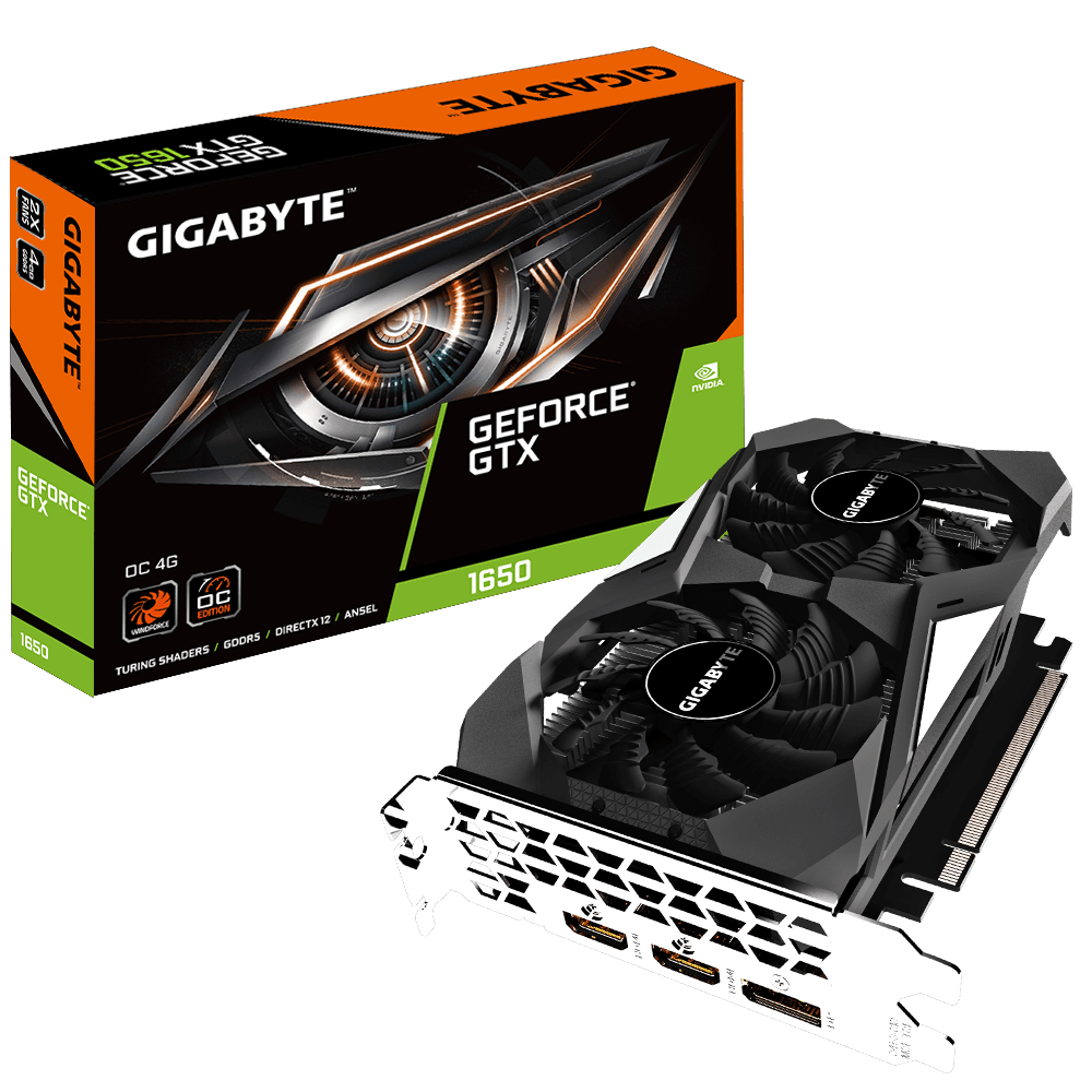 Gigabyte GeForce GTX 1650 OC 4G, 4GB GDDR5