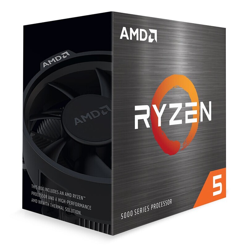 AMD CPU Desktop Ryzen 5 6C/12T 5600X (3.7/4.6GHz Max Boost,35MB,65W,AM4) box with Wraith Stealth Cooler