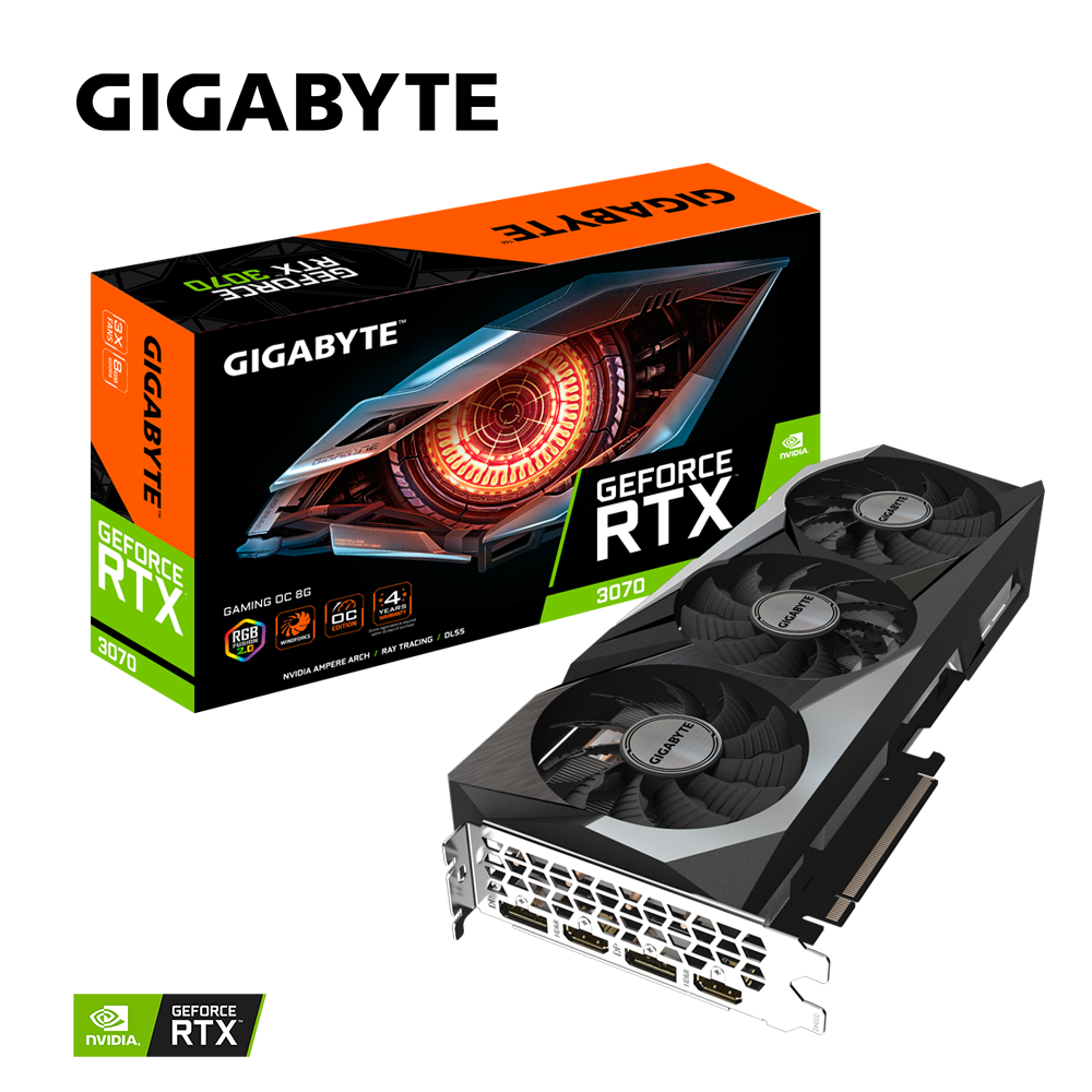 Gigabyte GeForce RTX 3070 Gaming OC 8G LHR, 8GB GDDR6