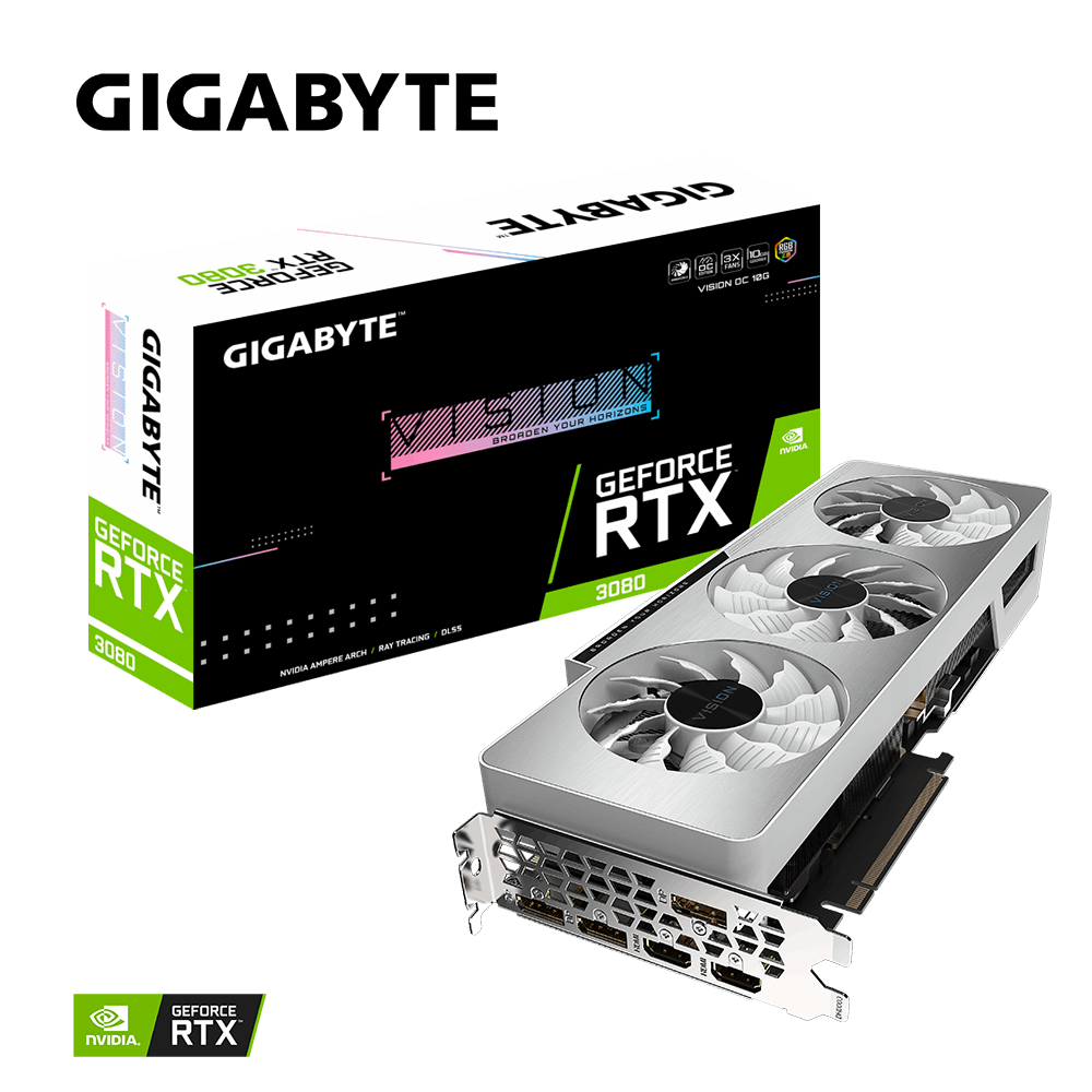 Gigabyte GeForce RTX 3080 Vision OC 10G LHR, 10GB GDDR6X