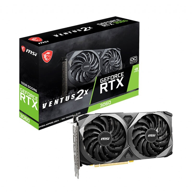MSI GeForce RTX 3060 Ventus 2X 12G OC LHR, 12GB GDDR6