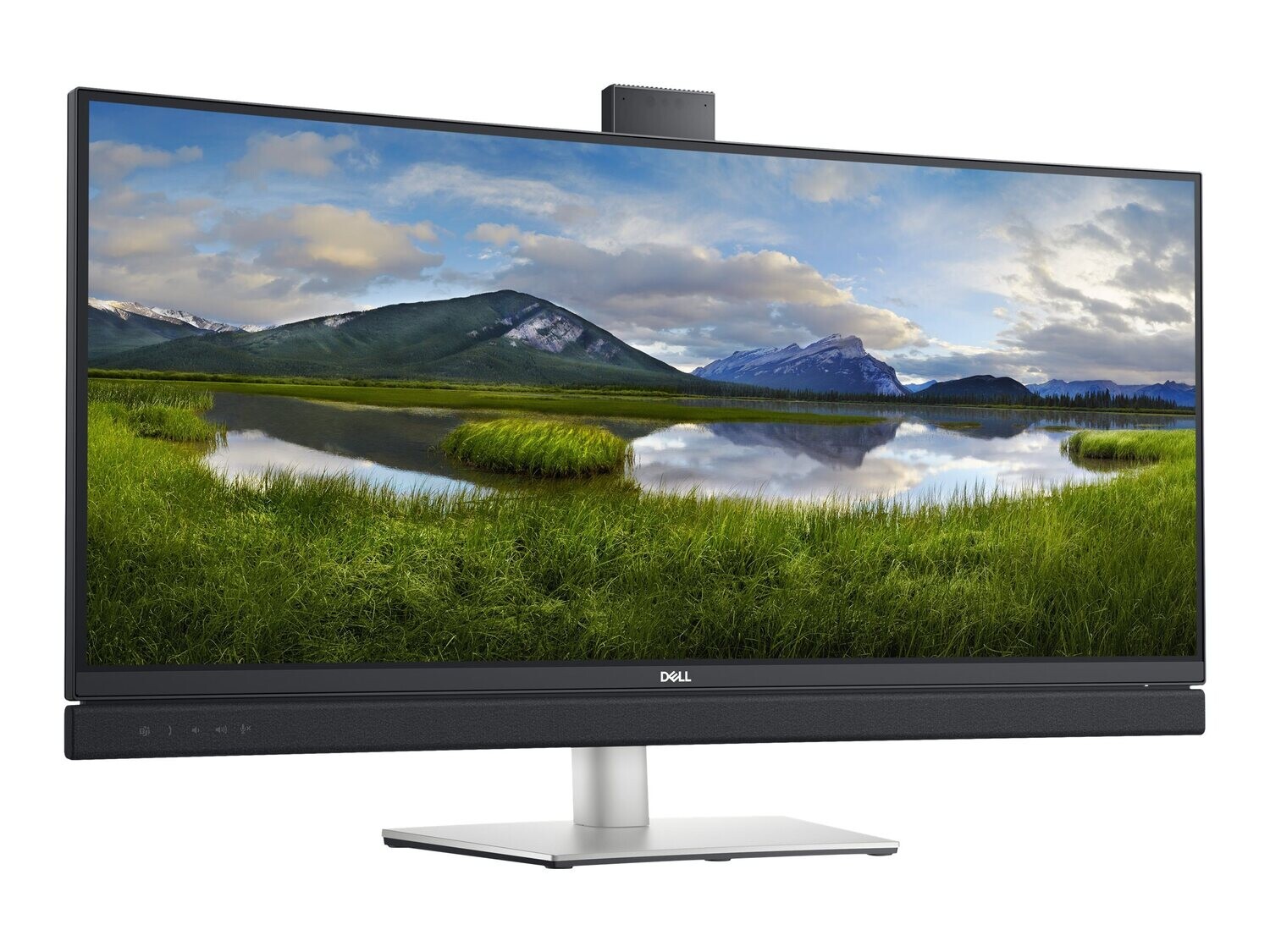 Monitor DELL C3422WE Curved Video Conferencing 34.14in, 3440x1440 WQHD, IPS Antiglare, 21:9, 1000:1, 300 cd/m2, 8ms/5ms, 178/178, DP (HDCP), HDMI, 5x USB 3.2 (DP/Type-B/B.C), Audio line-out, RJ-45, 2x