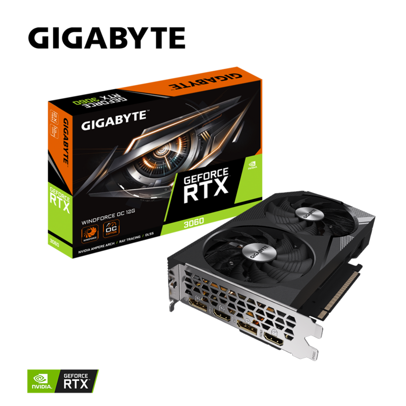 Gigabyte GeForce RTX 3060 Windforce OC 12G, 12GB GDDR6