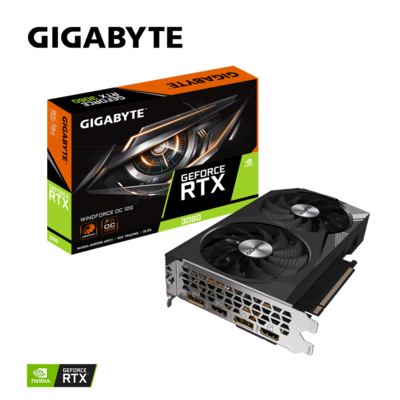 Gigabyte GeForce RTX 3060 Windforce OC 12G LHR, 12GB GDDR6