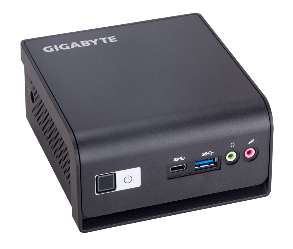 GIGABYTE BRIX HDD Fanless, Intel Celeron N4500 2.8GHz 2C, Intel UHD Graphics, 1x DDR4 SODIMM 2933Mhz (Max. 16GB), 1xM.2 PCIe X2/SATA, 1x2.5" HDD/SSD slot, 1x HDMI, 1x mDP, 3x USB3.0, 1x USB Type-C