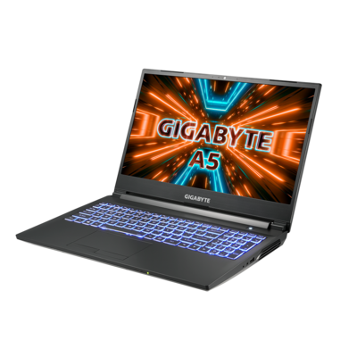 GIGABYTE Notebook A5 K1 15.6in (1920x1080@144Hz) IPS, AMD Ryzen 5 5600H, 16GB (2x8GB) DDR4 3200MHz, 512GB M.2 SSD (1 slot free), NVIDIA GeForce RTX 3060P 140W MGP, AX200 WiFi/BT,  Backlit Keyboard