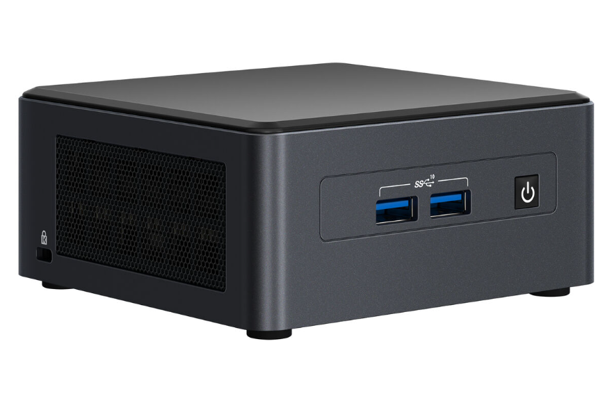 Intel® NUC 11 Pro Kit NUC11TNHi7, EU cord, i7 Processor with Irix Xe graphics, dual M.2 slot, 2.5" SATA slot, 2xHDMI, 2x Thunderbolt 4 (USB-C+DP)