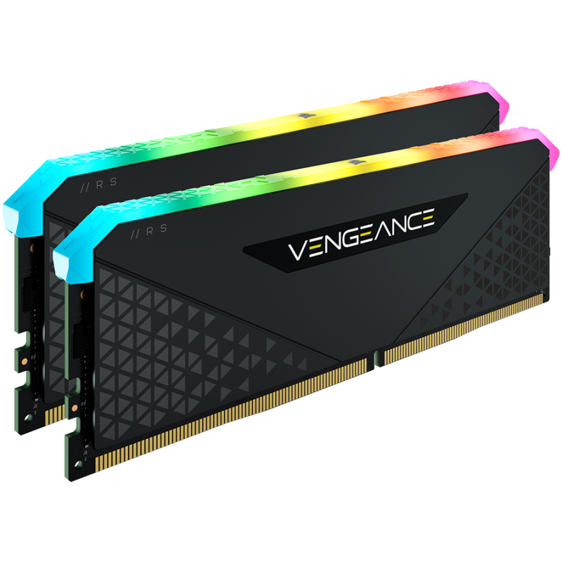 Corsair DDR4, 3200MHz 32GB 2x16GB Dimm, Unbuffered, 16-20-20-38, XMP 2.0, Vengeance RGB RS, RGB LED, Black PCB, 1.35V, for AMD Ryzen & Intel