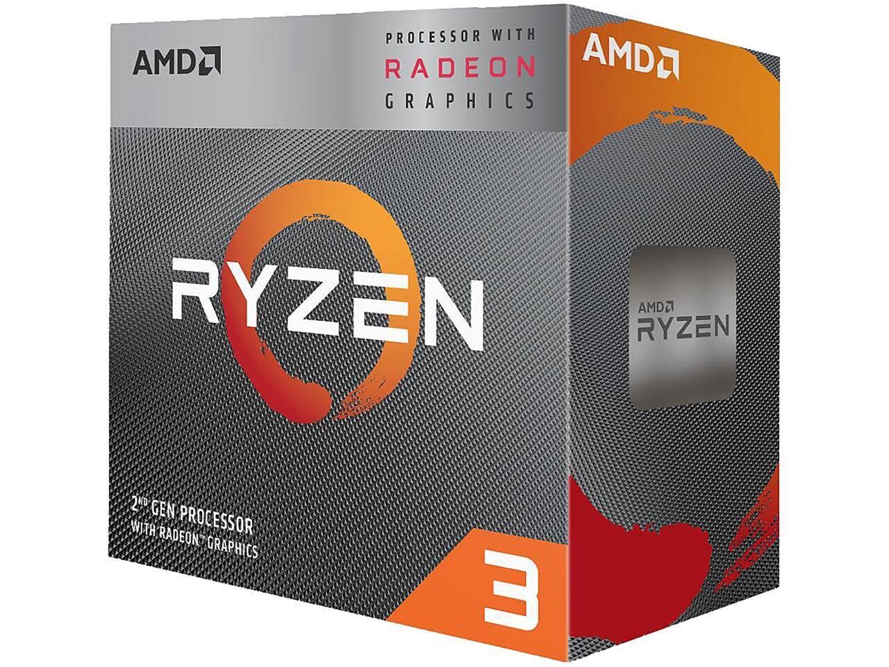AMD CPU Desktop Ryzen 3 4C/4T 3200G (4.0GHz,6MB,65W,AM4) box, RX Vega 8 Graphics, with Wraith Stealth cooler