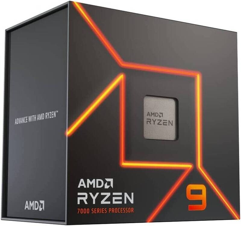 AMD CPU Desktop Ryzen 9 12C/24T 7900 (5.4GHz Max Boost,76MB,65W,AM5) box, with Radeon Graphics and Wraith Prism Cooler