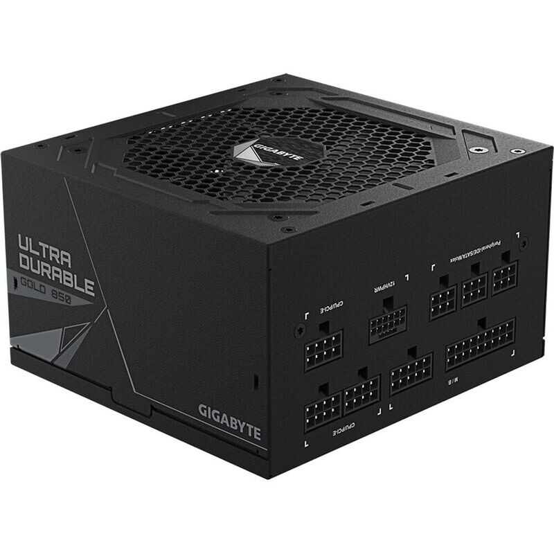 GIGABYTE UD850GM Power Supply 850W, PCIe Gen5 16Pin x 1 600W, Modular, 80 PLUS Gold, Japanese capacitors, 120mm smart control fan, EU plug