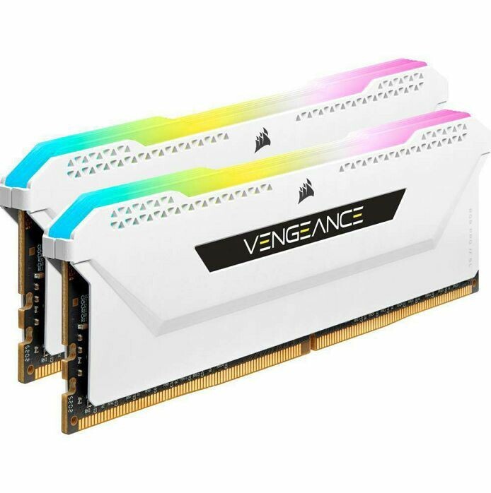 Corsair DDR4, 3600MHz 16GB 2x8GB DIMM, Unbuffered, 18-22-22-42, XMP 2.0, VENGEANCE RGB PRO SL White Heatspreader, RGB LED