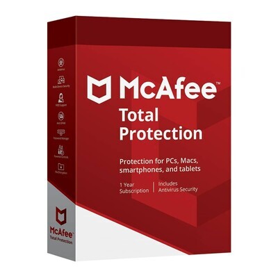 McAfee Total Protection - neograničen broj uređaja 1 godina
