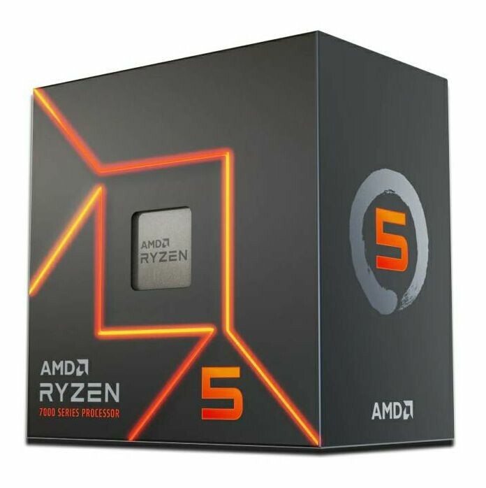 AMD CPU Desktop Ryzen 5 6C/12T 7600 (5.2GHz Max, 38MB,65W,AM5) box, with Radeon Graphics and Wraith Stealth Cooler